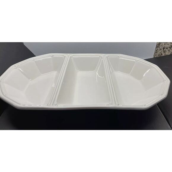 Pfaltzgraff PROVIDENCE Large Divided Plate Christmas dish 16" Serving platter - Picture 3 of 11